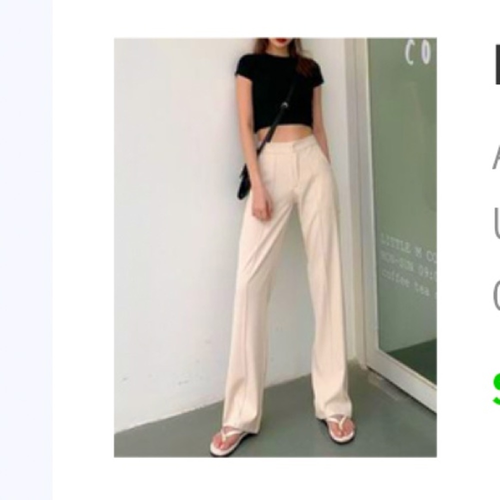 Wide Leg Dress Pants from South Korea